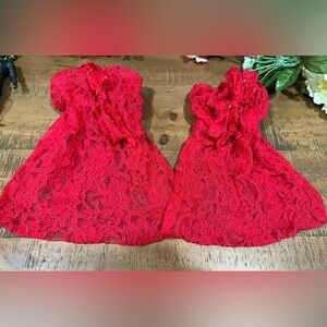 Set of 36 Red laced drawstring bags